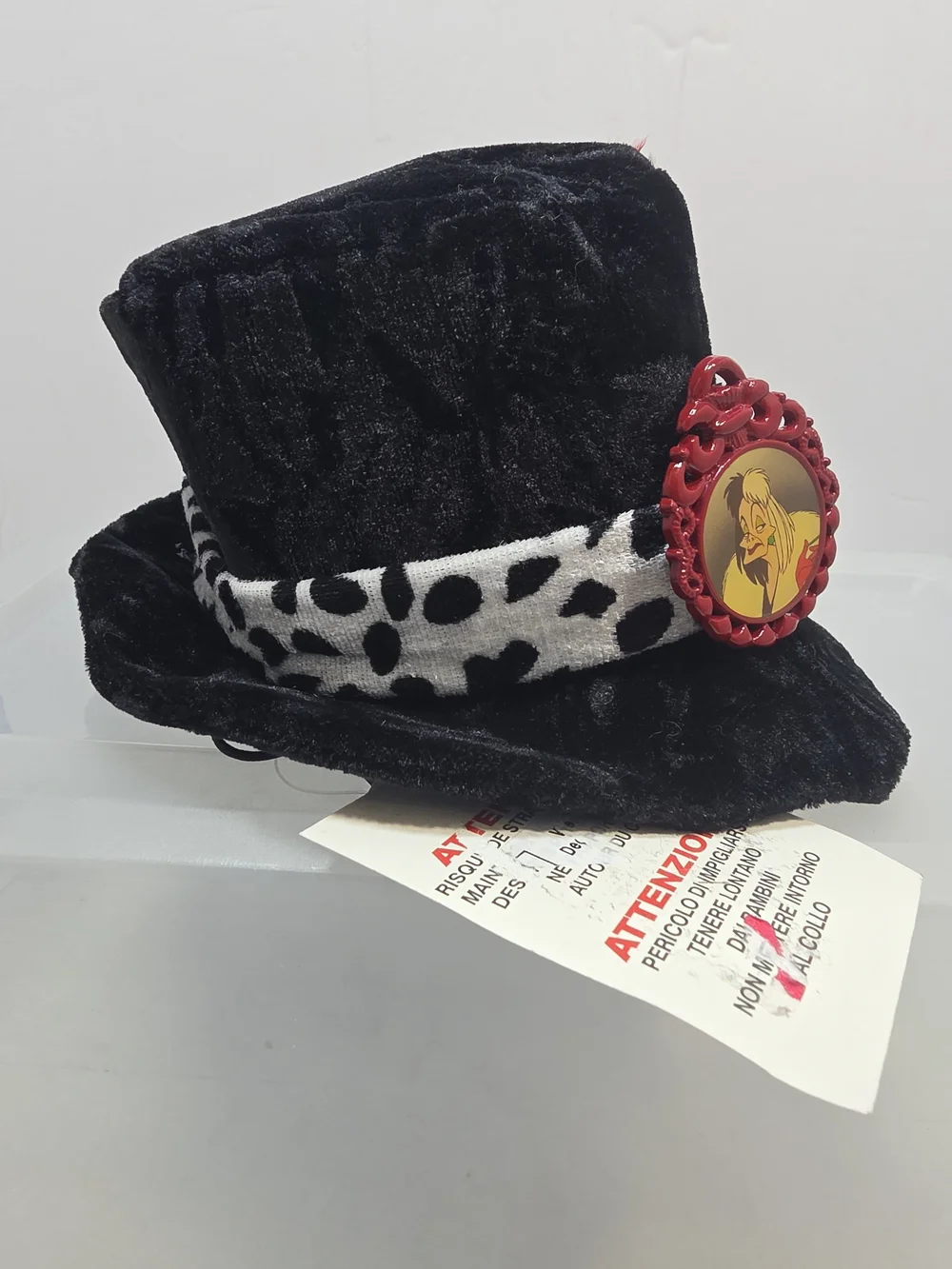 Disney Parks Cruella DeVille 101 Dalmatians Mini Top Hat Adult NWT